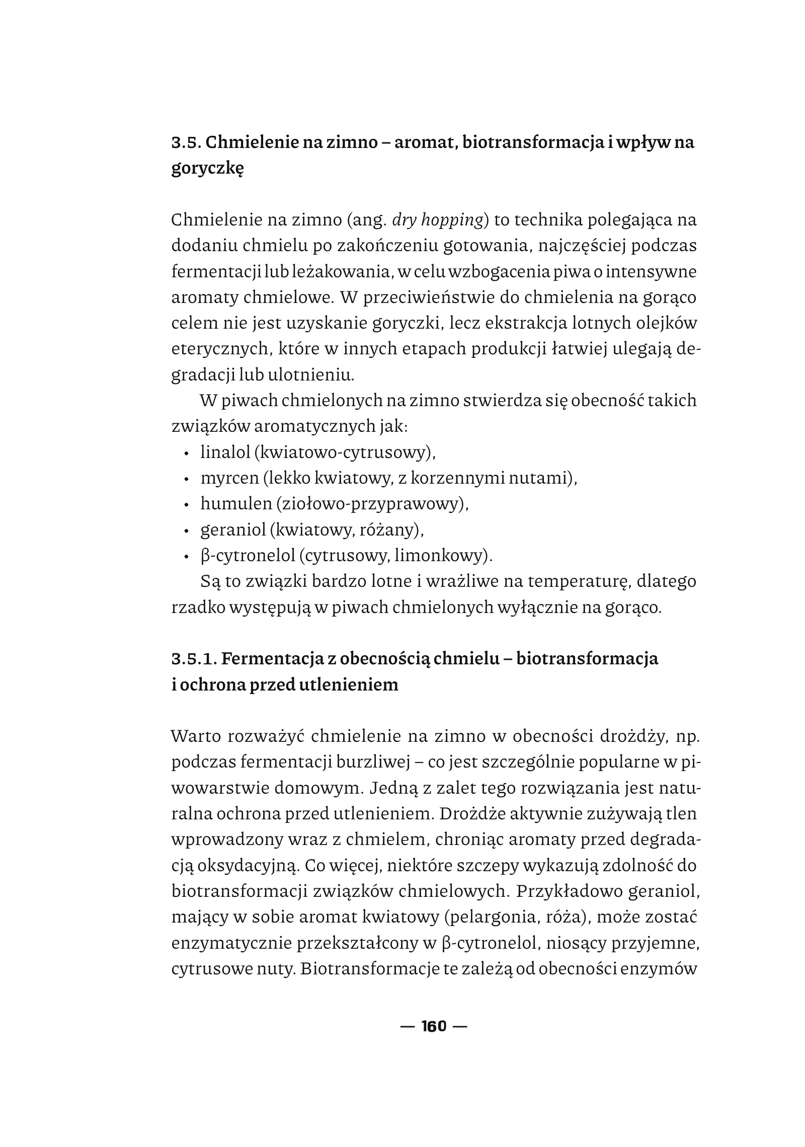 Fragment książki, strona 160 - chmielenie na zimno